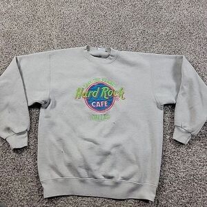 Vintage Hard Rock Cafe Dallas Adult Medium Sweatshirt Save The Planet *Marks*